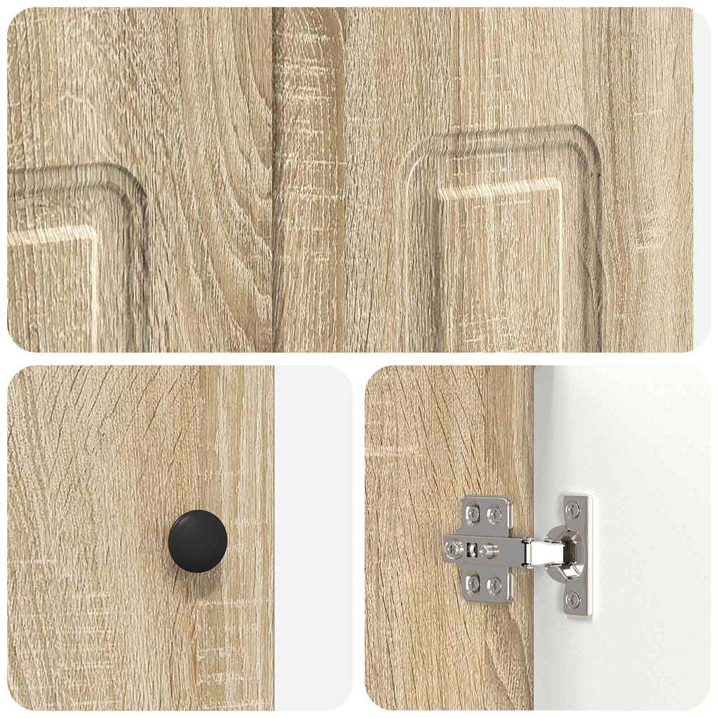 Badezimmermöbel-Set Sonoma-Eiche 78,5 x 37,5 x 81 cm