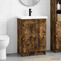 Badezimmermöbel-Set Geräucherte Eiche 78,5 x 37,5 x 81 cm