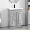 Badezimmermöbel-Set Grau Sonoma 78,5 x 37,5 x 81 cm