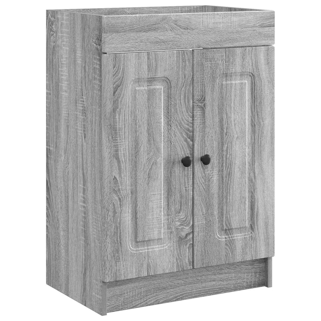 Badezimmermöbel-Set Grau Sonoma 78,5 x 37,5 x 81 cm