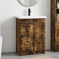 Badezimmermöbel-Set Geräucherte Eiche 56 x 37,5 x 81 cm