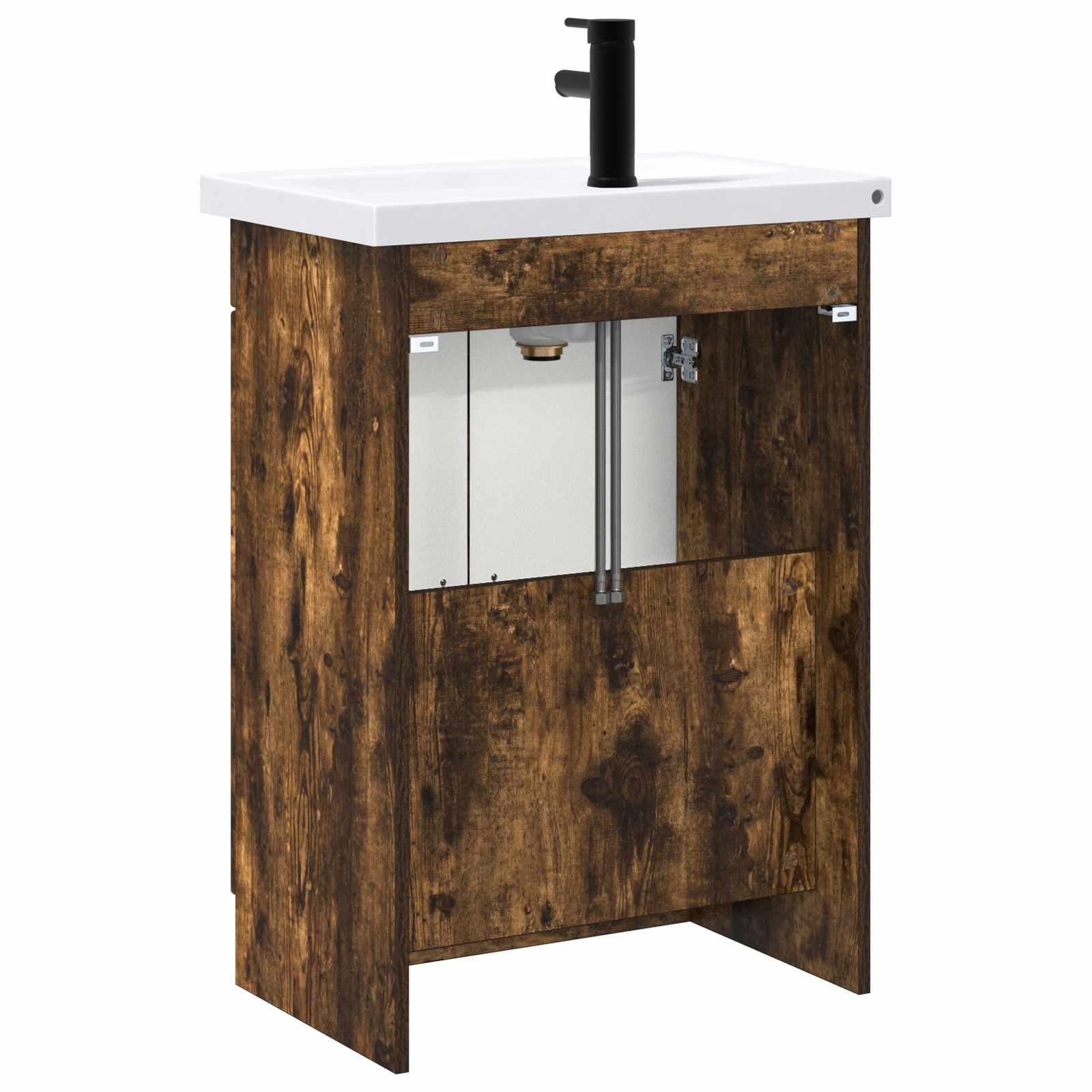 Badezimmermöbel-Set Geräucherte Eiche 56 x 37,5 x 81 cm