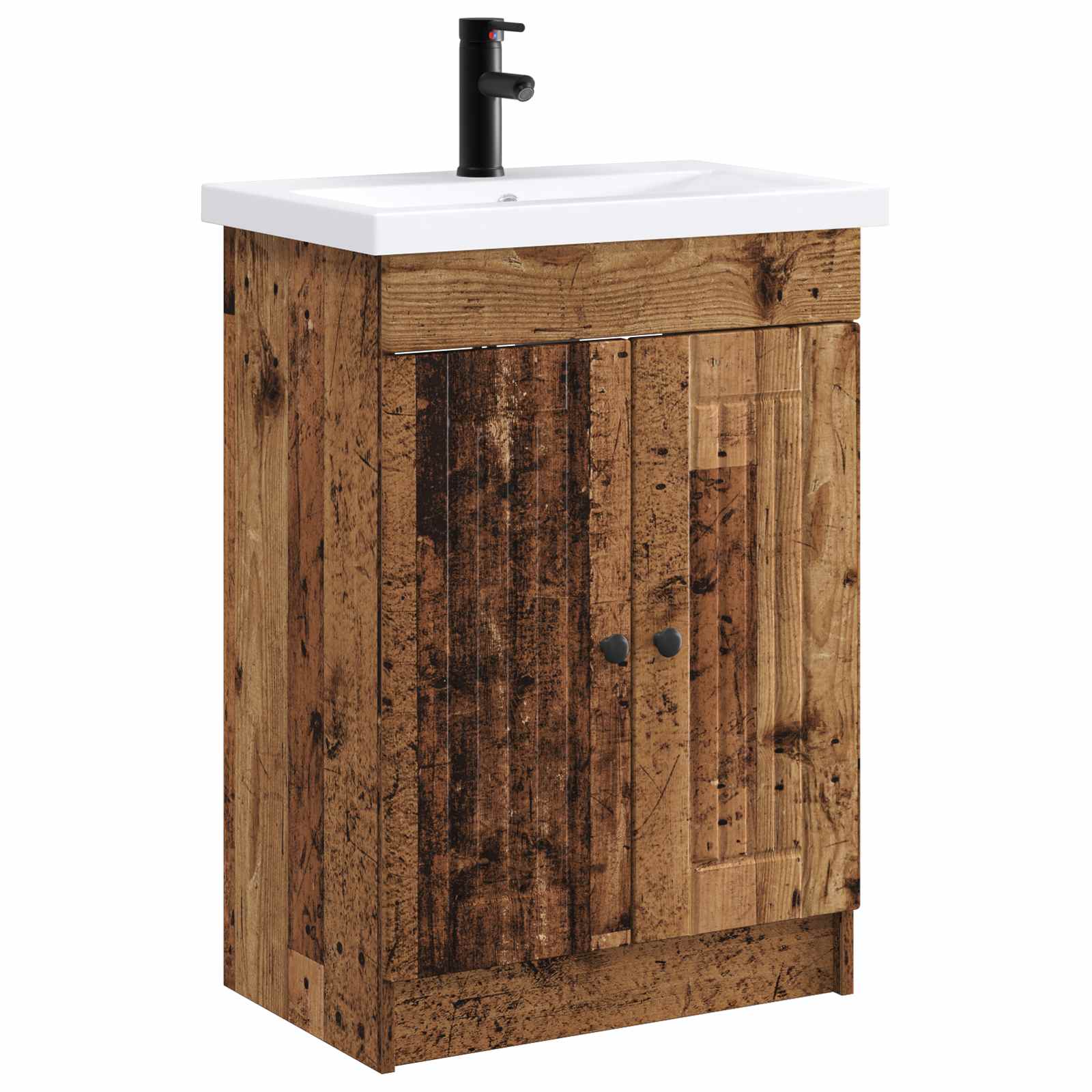 Badezimmermöbel-Set Altholz 56 x 37,5 x 81 cm Holzwerkstoff
