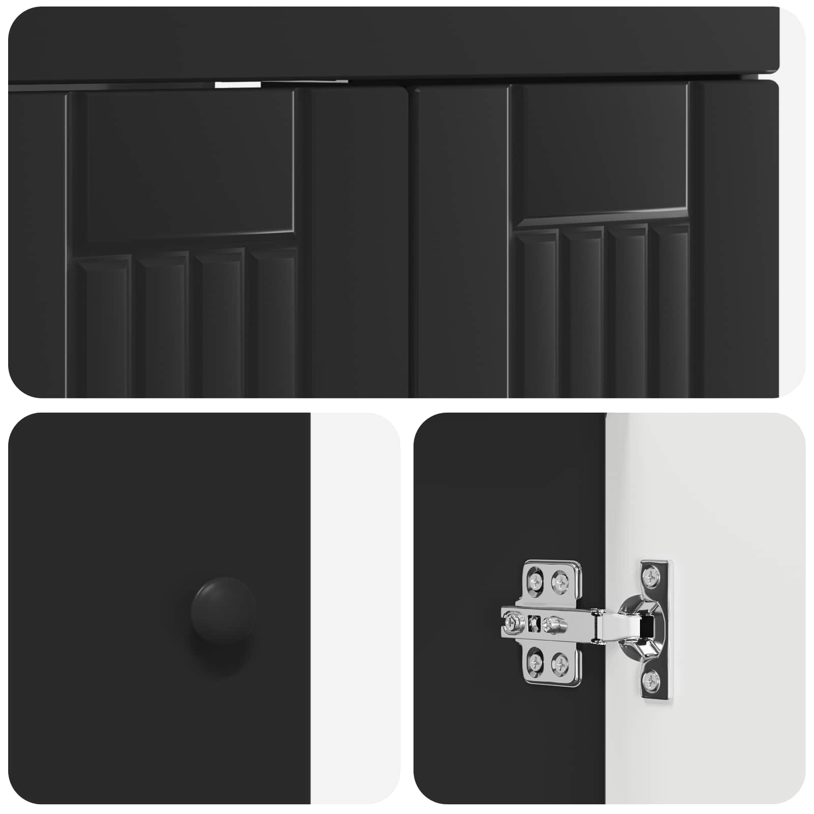 Badezimmermöbel-Set Schwarz 78,5 x 37,5 x 81 cm Holzwerkstoff