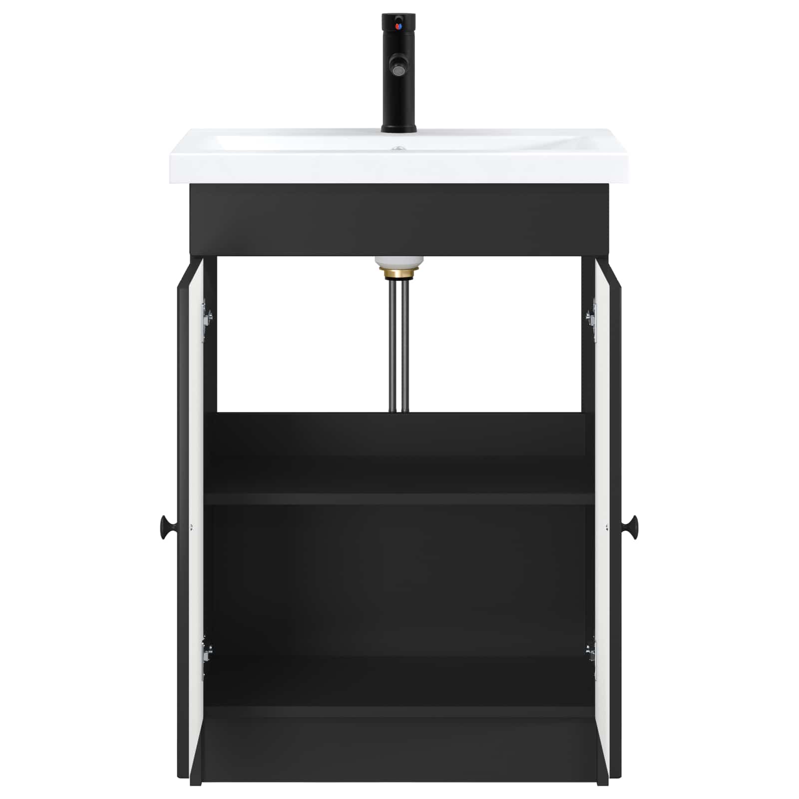 Badezimmermöbel-Set Schwarz 78,5 x 37,5 x 81 cm Holzwerkstoff
