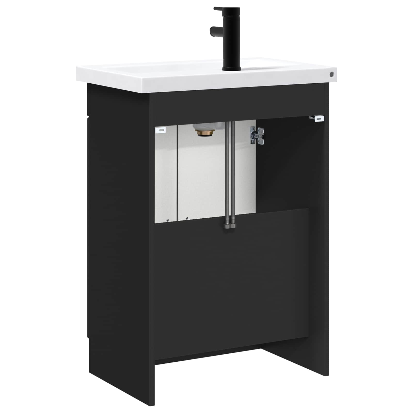 Badezimmermöbel-Set Schwarz 78,5 x 37,5 x 81 cm Holzwerkstoff