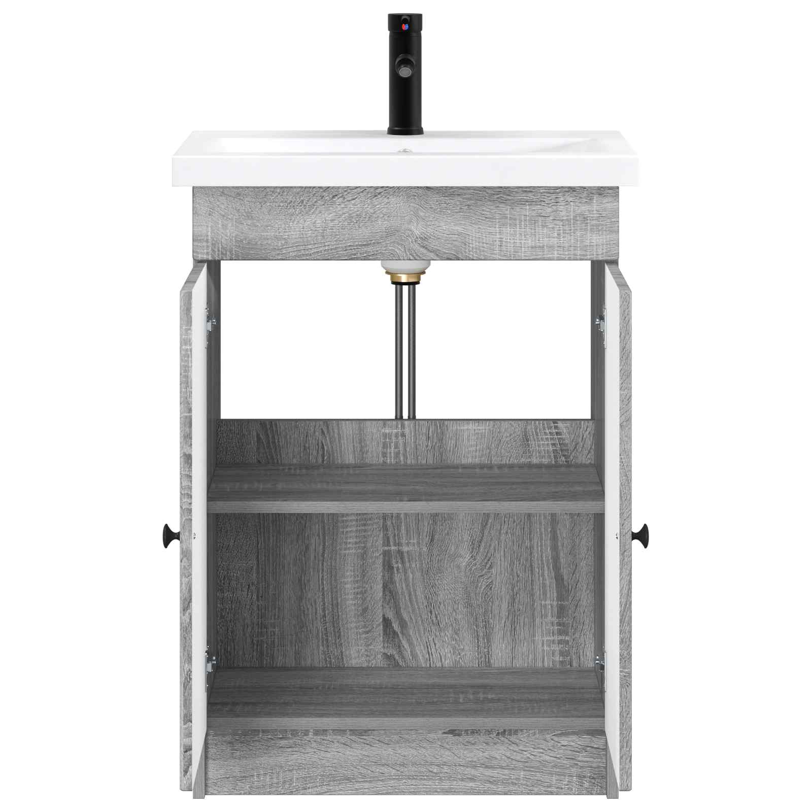 Badezimmermöbel-Set Grau Sonoma 78,5 x 37,5 x 81 cm