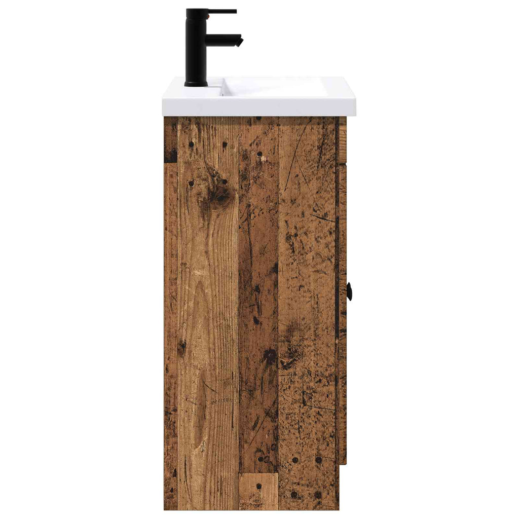 Badezimmermöbel-Set Altholz 78,5 x 37,5 x 81 cm Holzwerkstoff