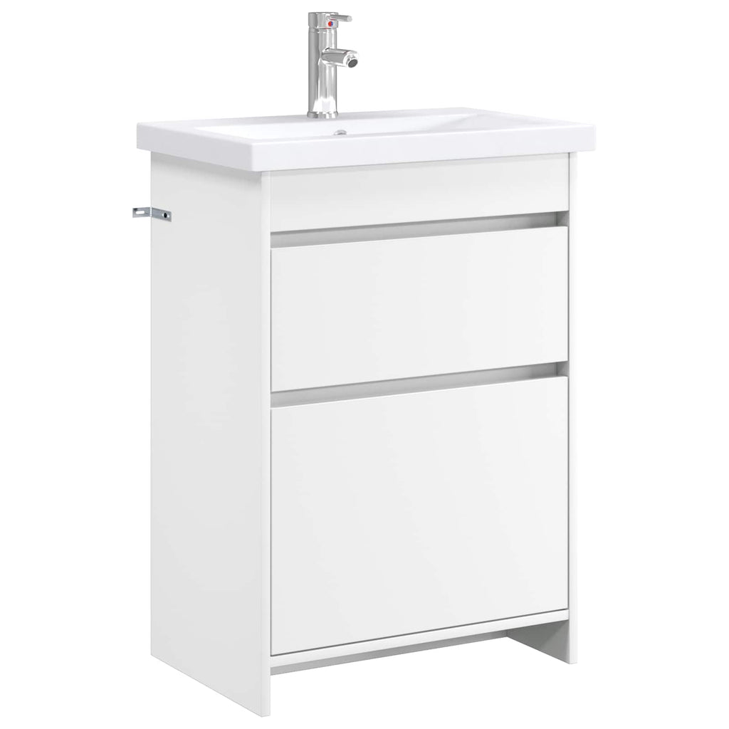 Badezimmermöbel-Set Weiß 61 x 40 x 84,5 cm Holzwerkstoff