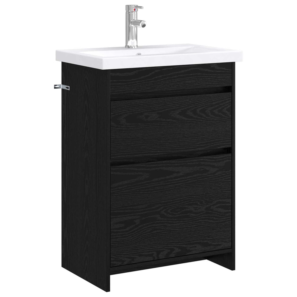Badezimmermöbel-Set Schwarze Eiche 61 x 40 x 84,5 cm