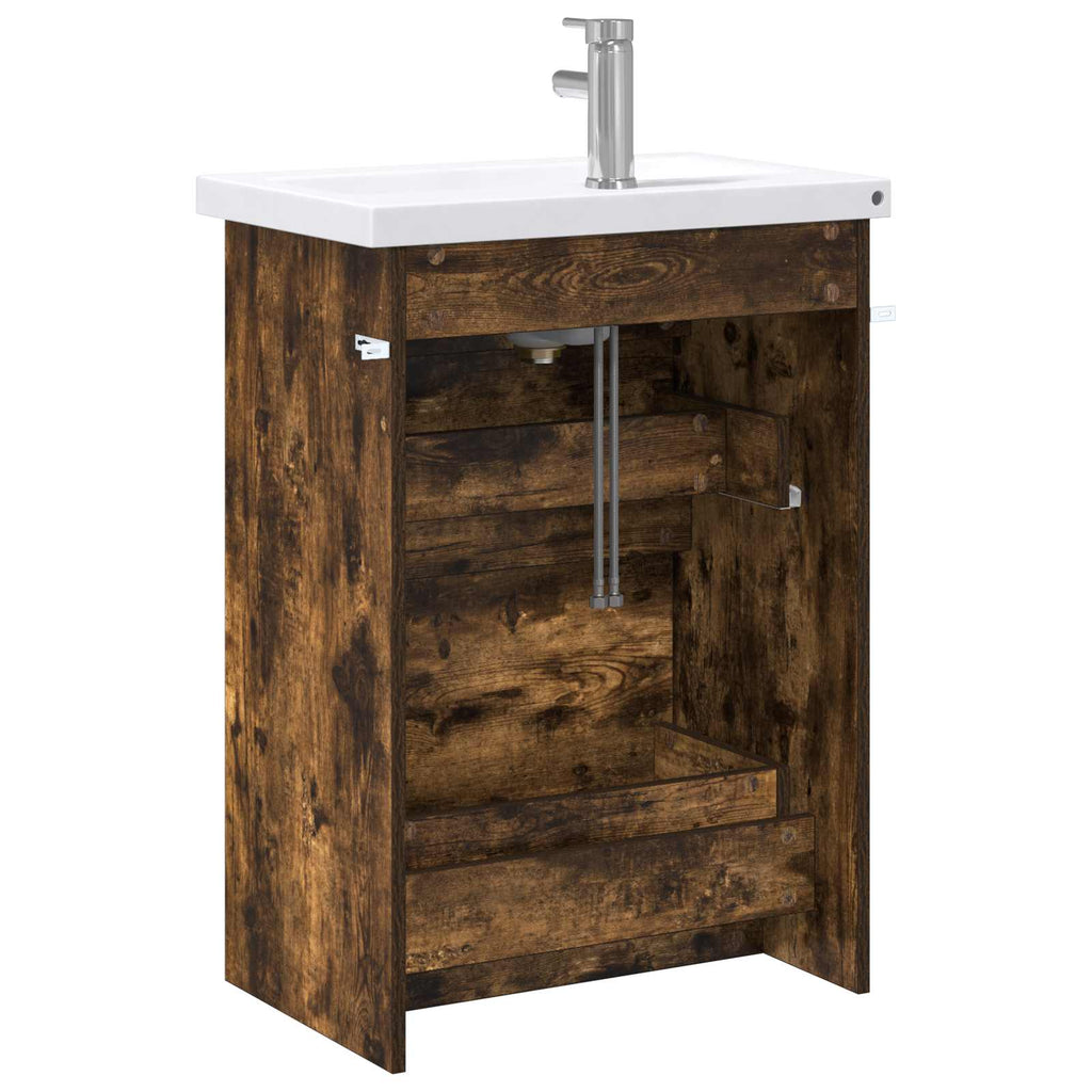 Badezimmermöbel-Set Geräucherte Eiche 61 x 40 x 84,5 cm