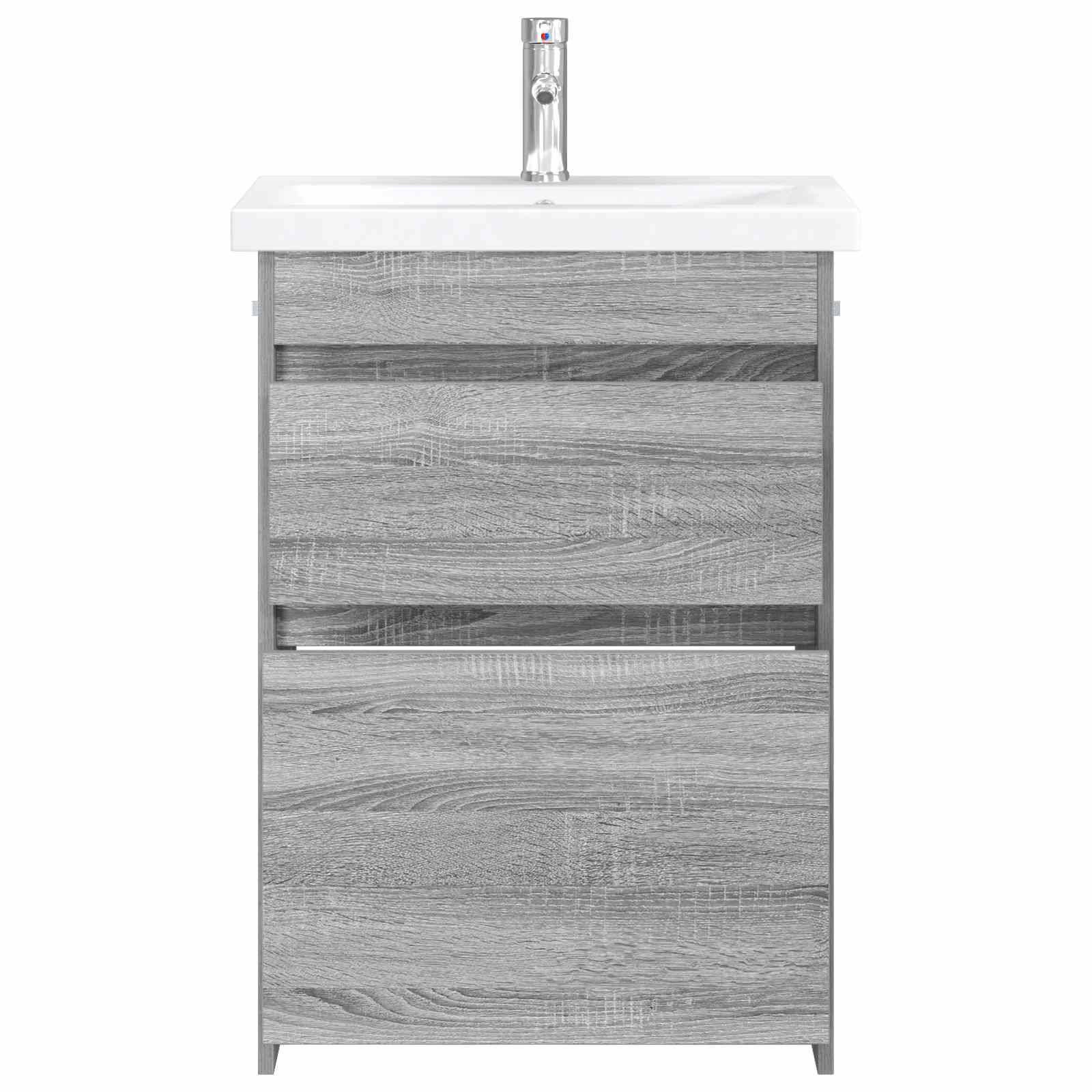 Badezimmermöbel-Set Grau Sonoma 61 x 40 x 84,5 cm Holzwerkstoff