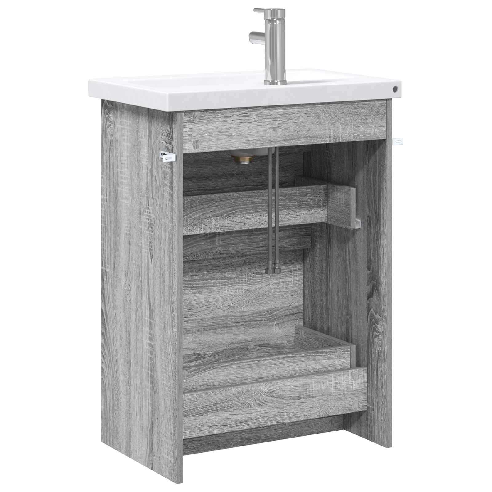 Badezimmermöbel-Set Grau Sonoma 61 x 40 x 84,5 cm Holzwerkstoff
