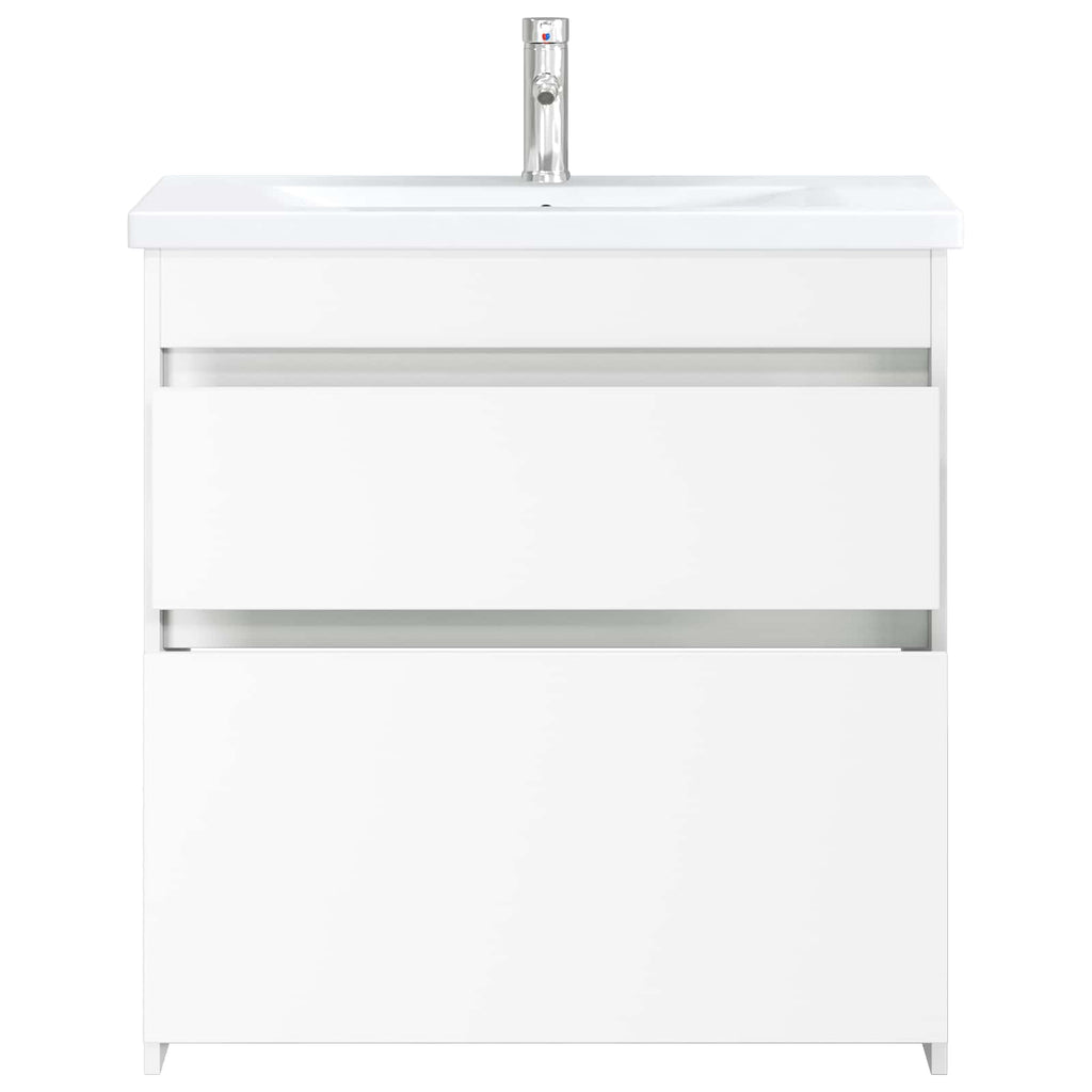 Badezimmermöbel-Set Weiß 81 x 40 x 84,5 cm Holzwerkstoff
