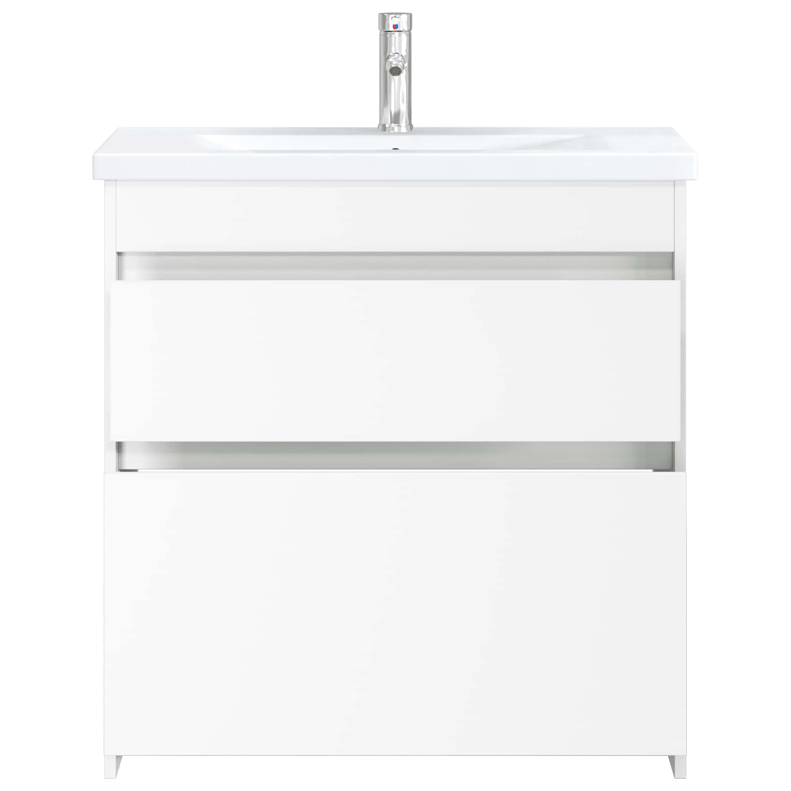 Badezimmermöbel-Set Weiß 81 x 40 x 84,5 cm Holzwerkstoff