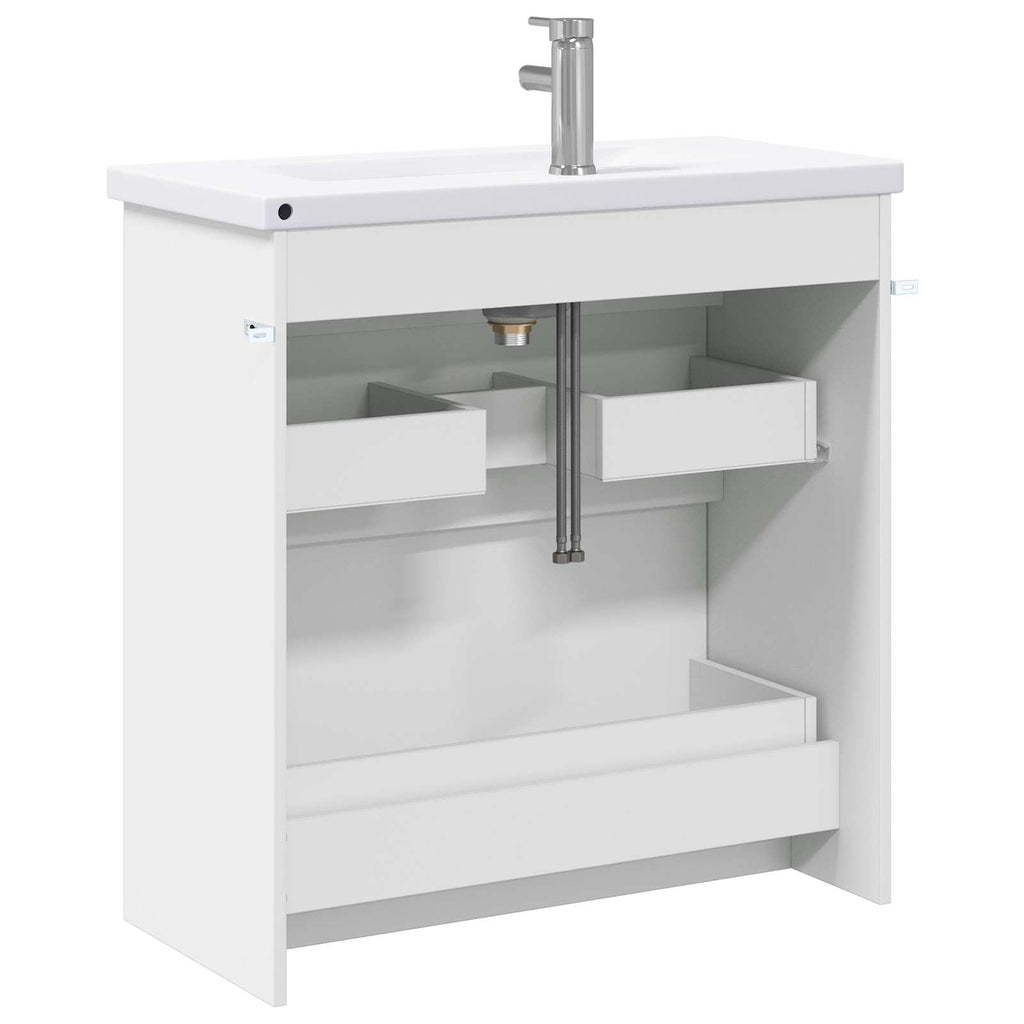 Badezimmermöbel-Set Weiß 81 x 40 x 84,5 cm Holzwerkstoff