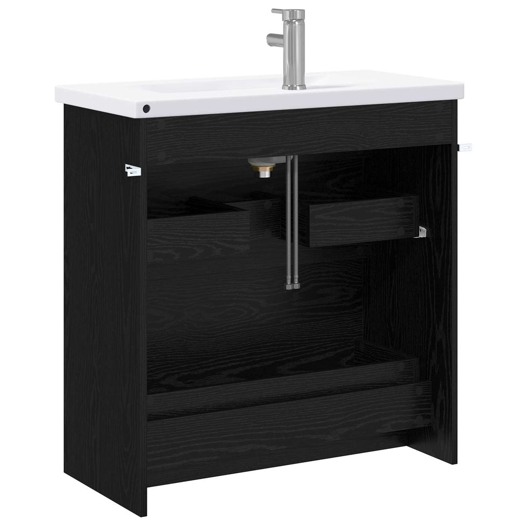 Badezimmermöbel-Set Schwarze Eiche 81 x 40 x 84,5 cm