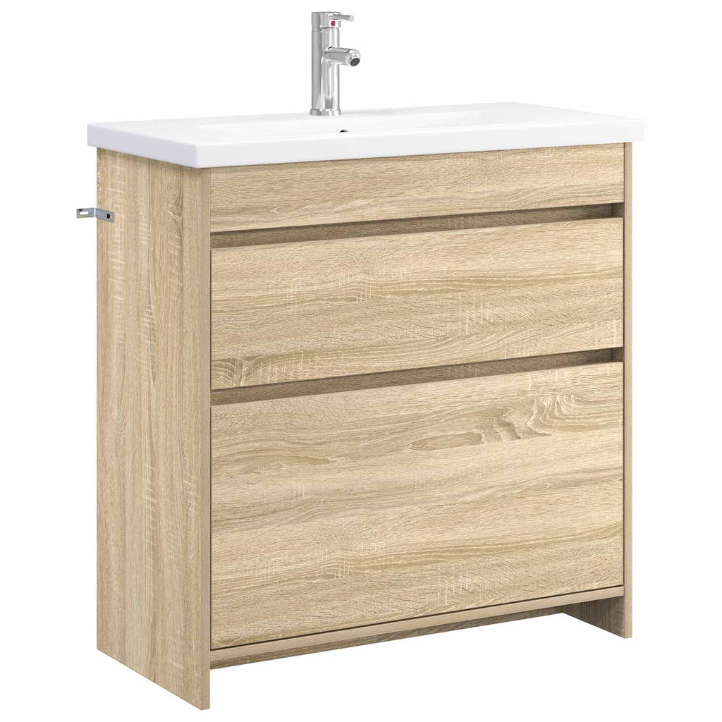 Badezimmermöbel-Set Sonoma-Eiche 81 x 40 x 84,5 cm