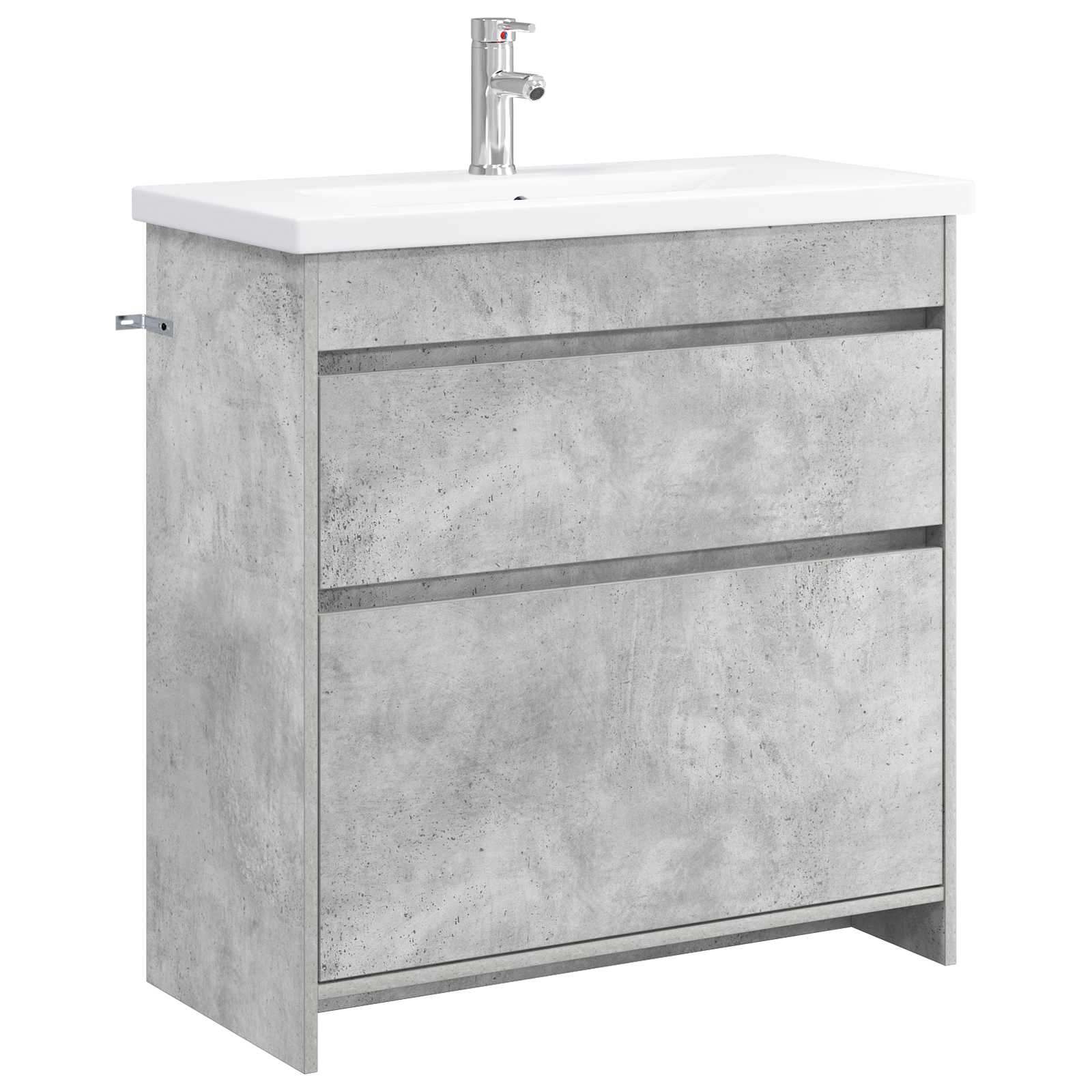 Badezimmermöbel-Set Betongrau 81 x 40 x 84,5 cm Holzwerkstoff