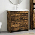 Badezimmermöbel-Set Geräucherte Eiche 81 x 40 x 84,5 cm