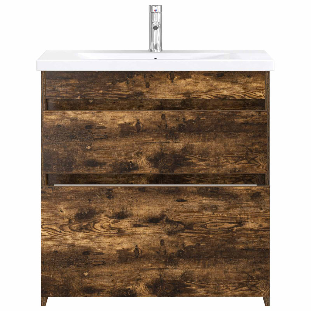 Badezimmermöbel-Set Geräucherte Eiche 81 x 40 x 84,5 cm