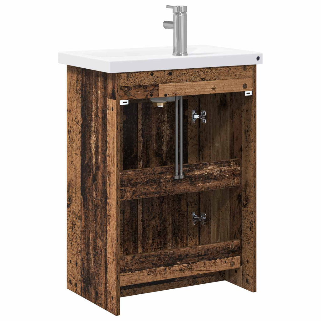 Badezimmermöbel-Set Altholz 61 x 40 x 84,5 cm Holzwerkstoff