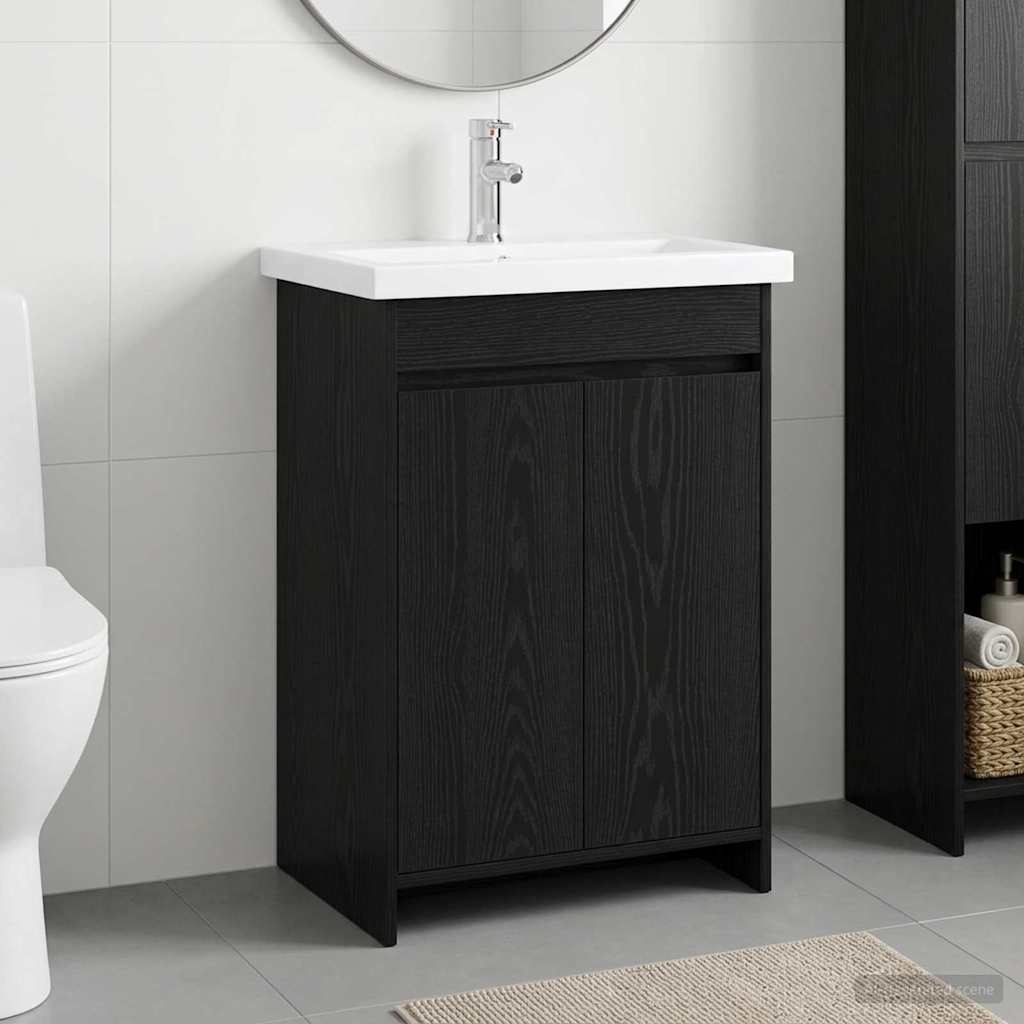 Badezimmermöbel-Set Schwarze Eiche 81 x 40 x 84,5 cm