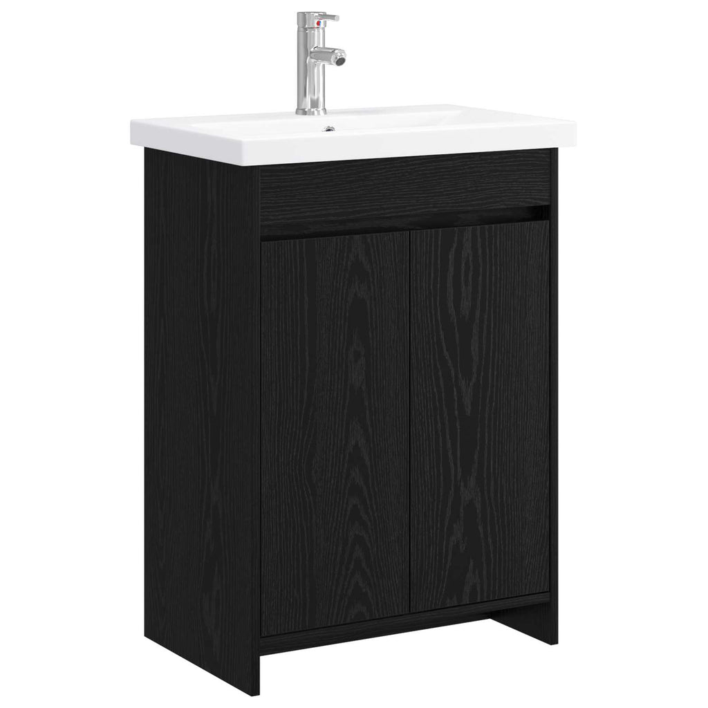 Badezimmermöbel-Set Schwarze Eiche 81 x 40 x 84,5 cm