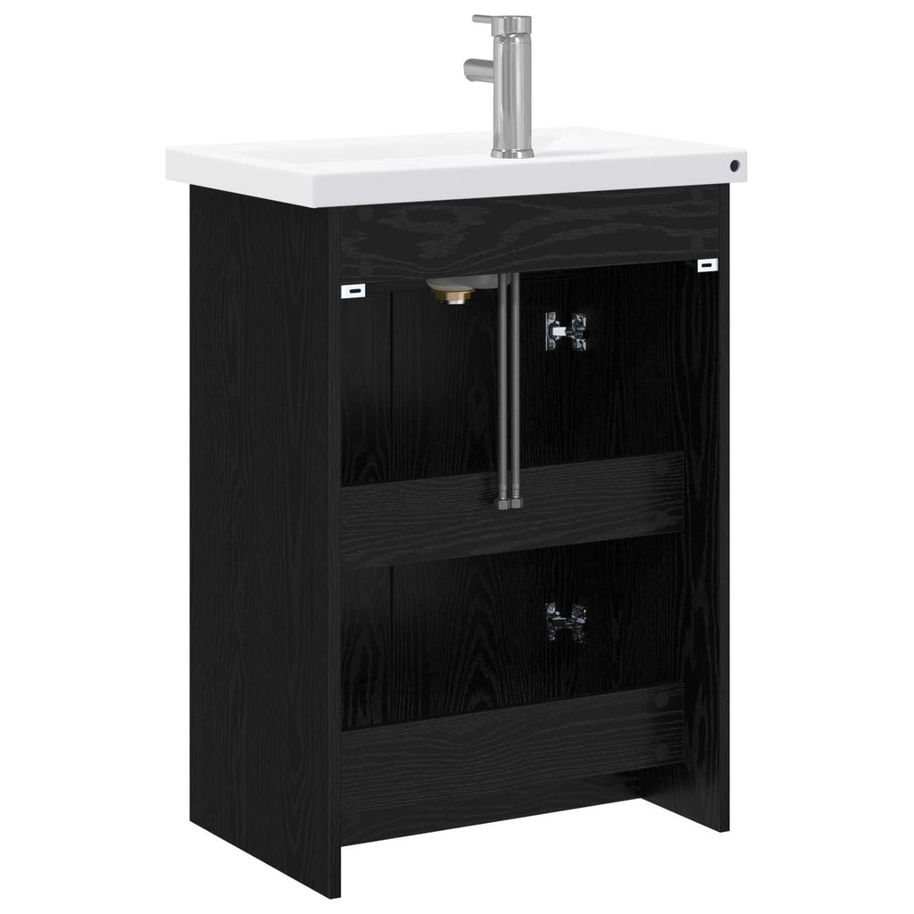Badezimmermöbel-Set Schwarze Eiche 81 x 40 x 84,5 cm