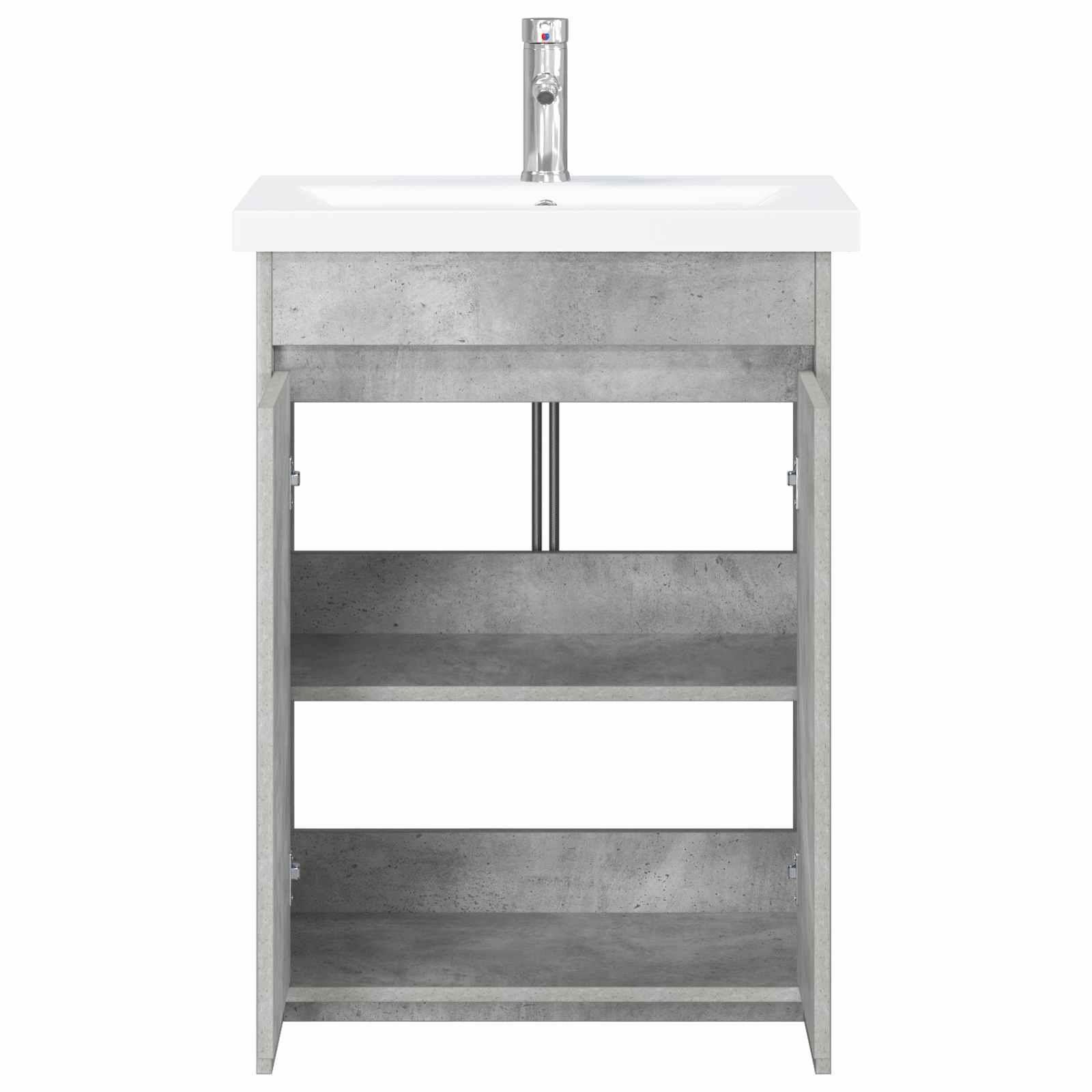Badezimmermöbel-Set Betongrau 81 x 40 x 84,5 cm Holzwerkstoff