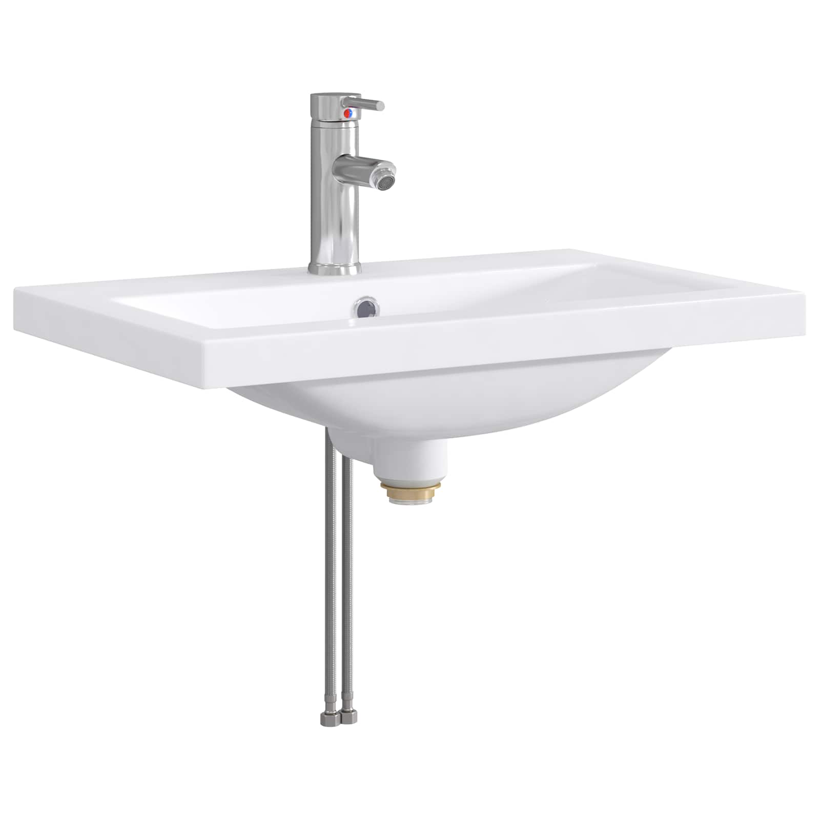 Badezimmermöbel-Set Betongrau 81 x 40 x 84,5 cm Holzwerkstoff