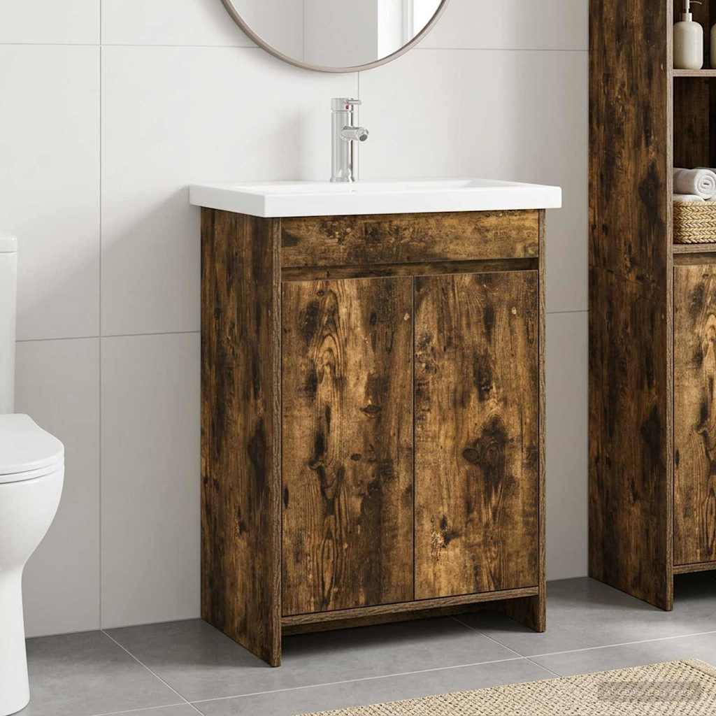 Badezimmermöbel-Set Geräucherte Eiche 81 x 40 x 84,5 cm