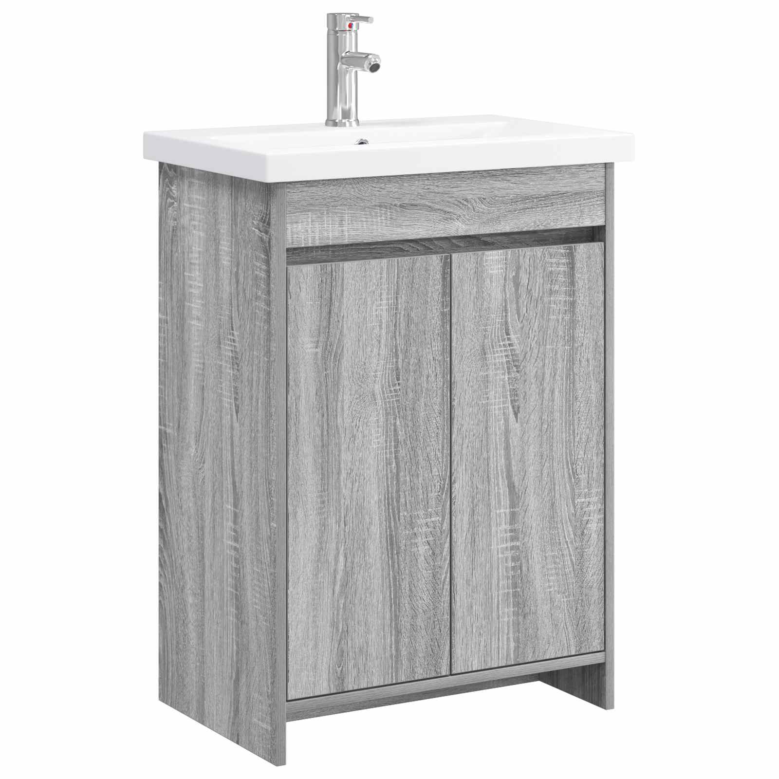 Badezimmermöbel-Set Grau Sonoma 81 x 40 x 84,5 cm Holzwerkstoff
