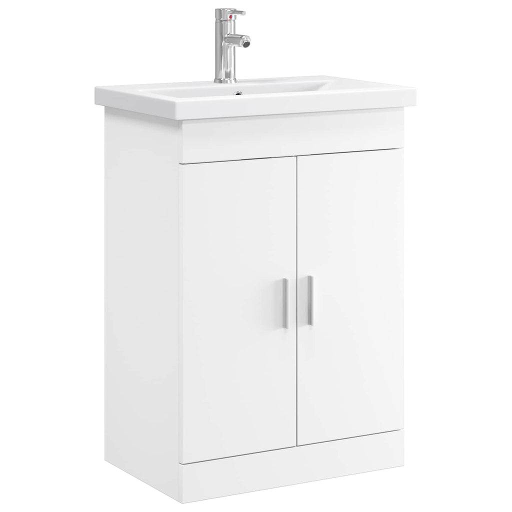 Badezimmermöbel-Set Weiß 61 x 40 x 84,5 cm Holzwerkstoff