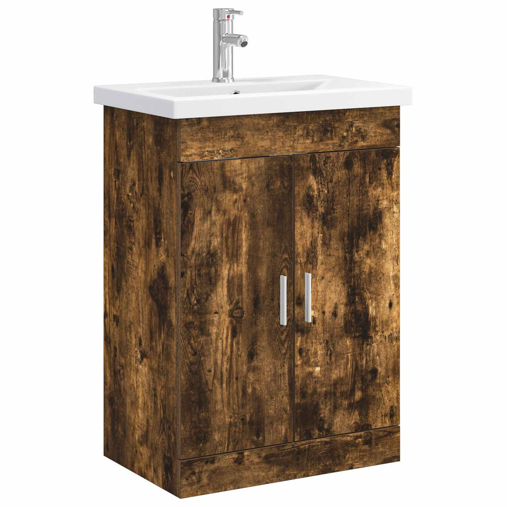 Badezimmermöbel-Set Geräucherte Eiche 61 x 40 x 84,5 cm
