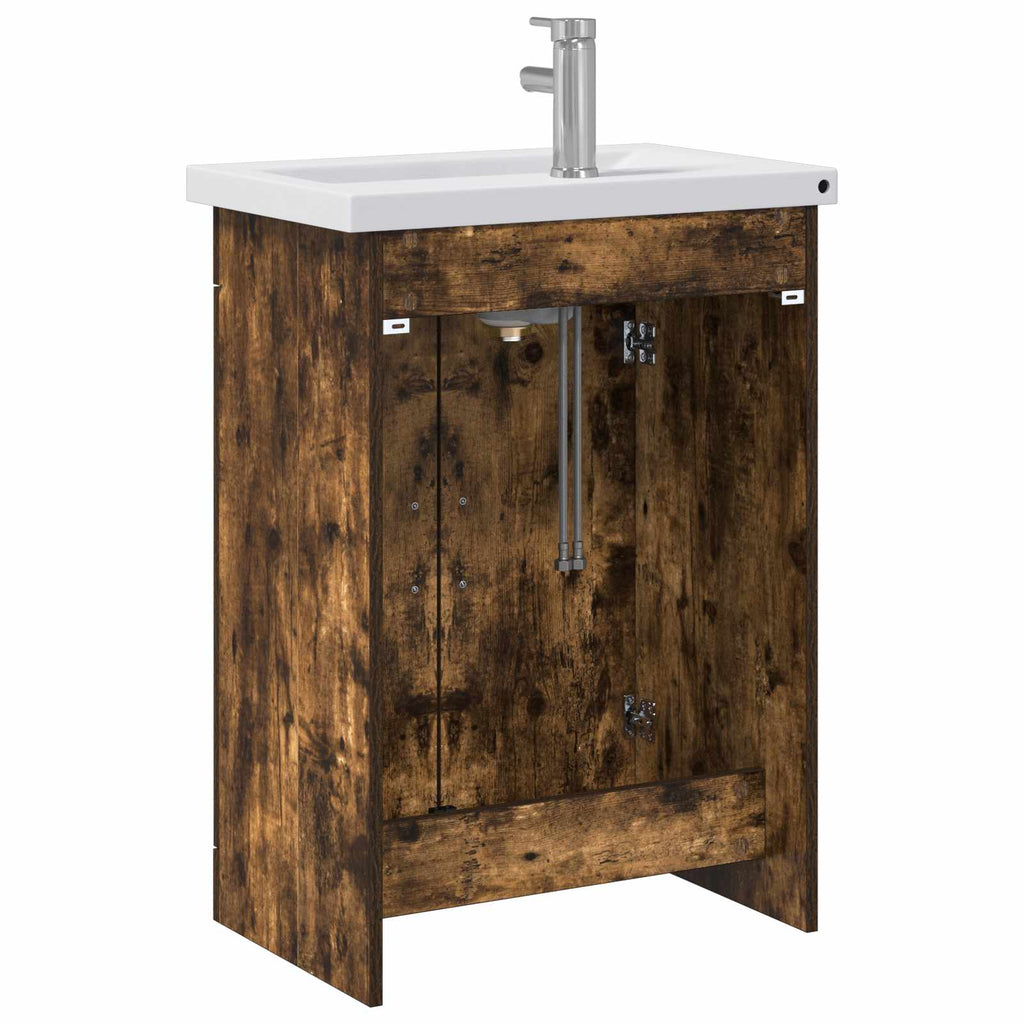 Badezimmermöbel-Set Geräucherte Eiche 61 x 40 x 84,5 cm