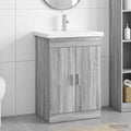 Badezimmermöbel-Set Grau Sonoma 61 x 40 x 84,5 cm Holzwerkstoff