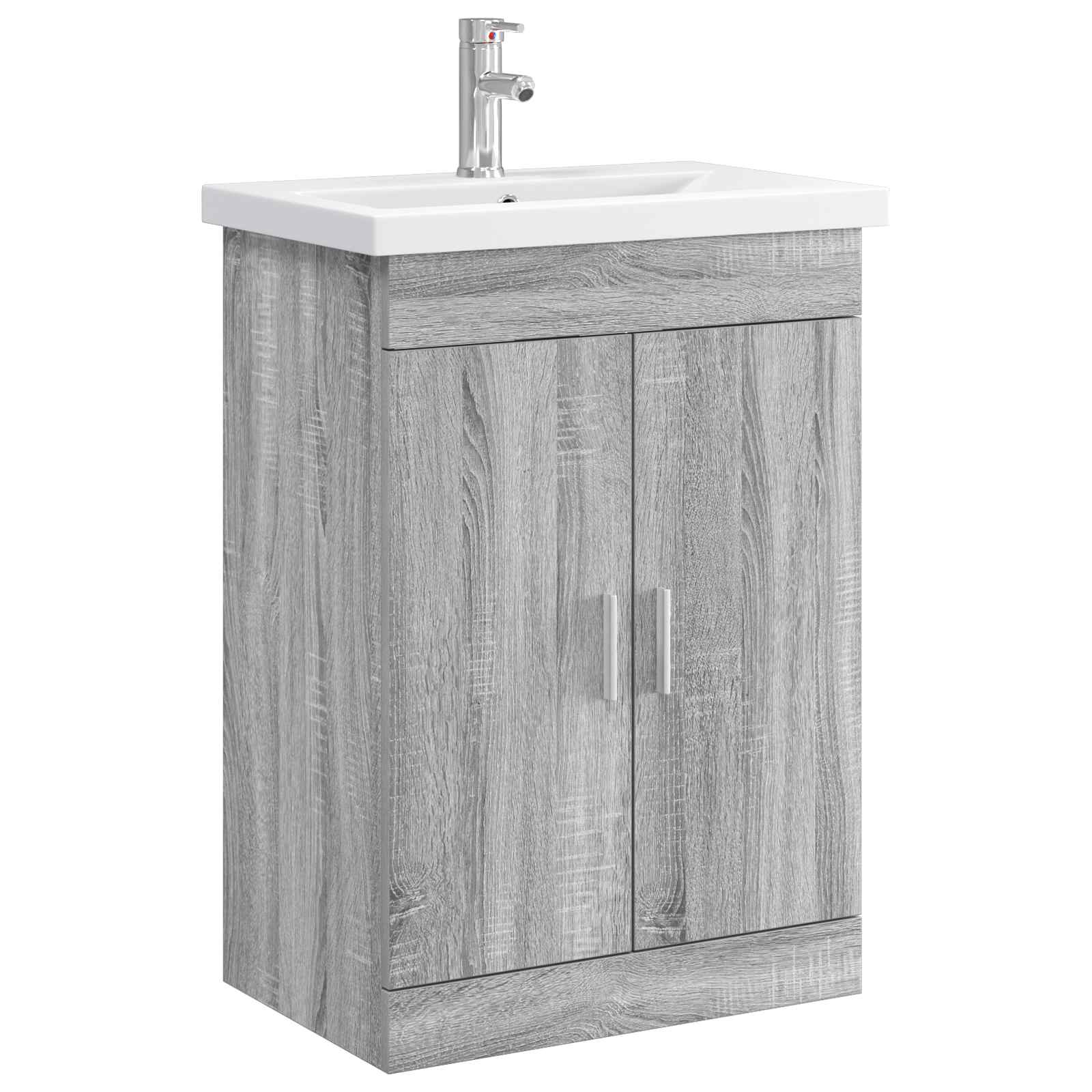 Badezimmermöbel-Set Grau Sonoma 61 x 40 x 84,5 cm Holzwerkstoff