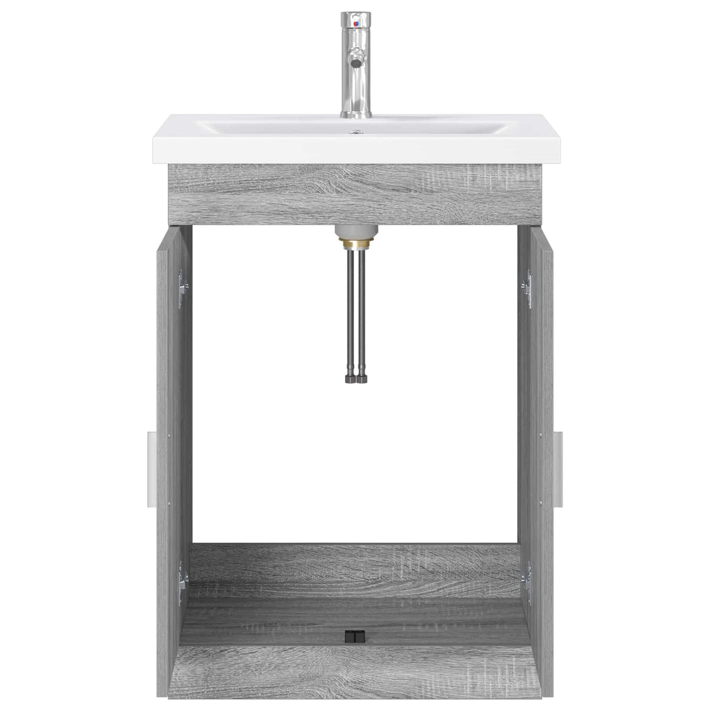 Badezimmermöbel-Set Grau Sonoma 61 x 40 x 84,5 cm Holzwerkstoff