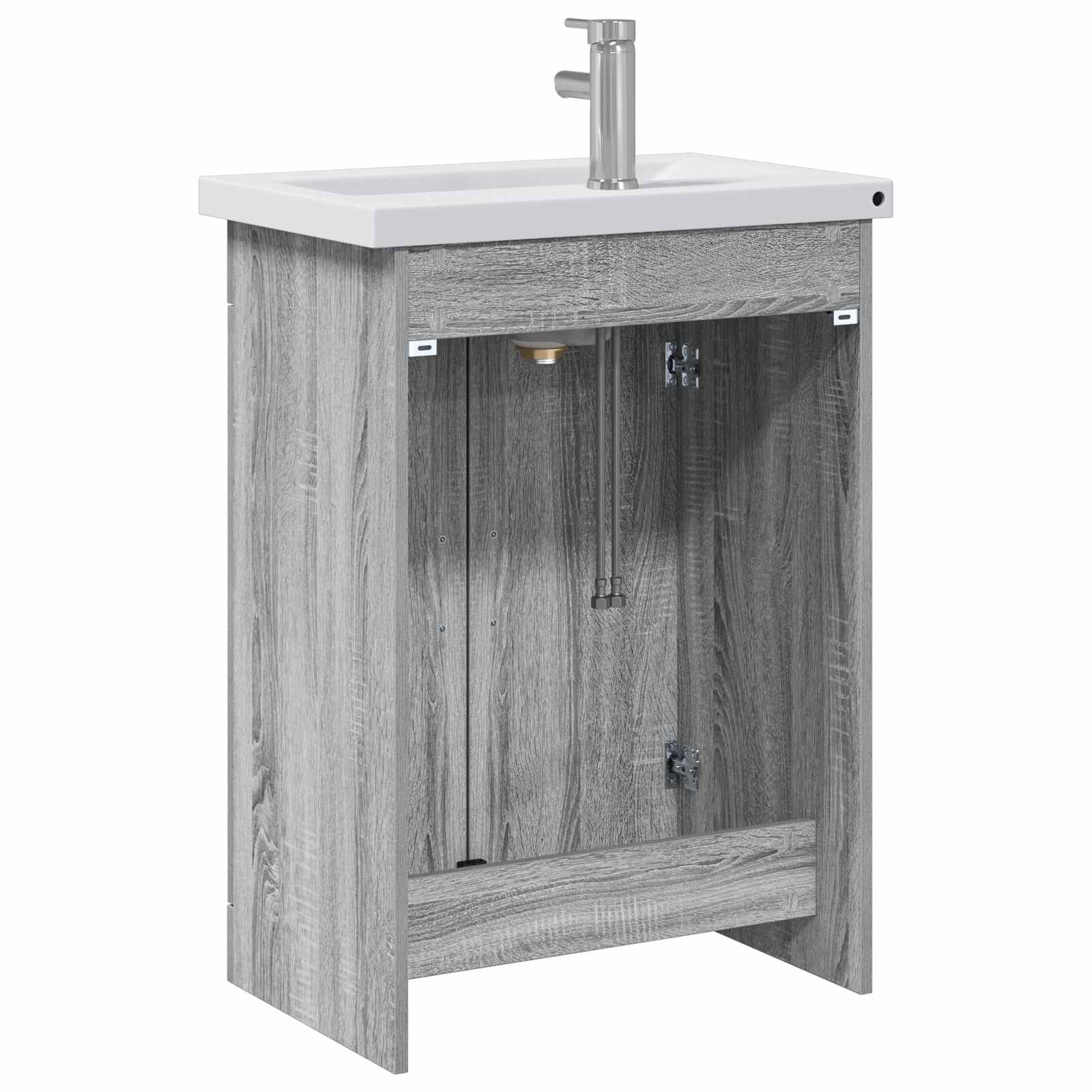 Badezimmermöbel-Set Grau Sonoma 61 x 40 x 84,5 cm Holzwerkstoff