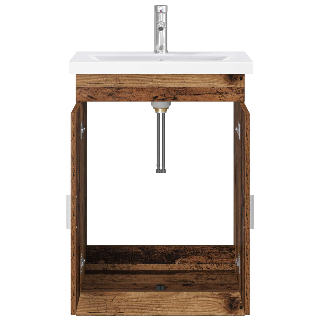 Badezimmermöbel-Set Altholz 61 x 40 x 84,5 cm Holzwerkstoff