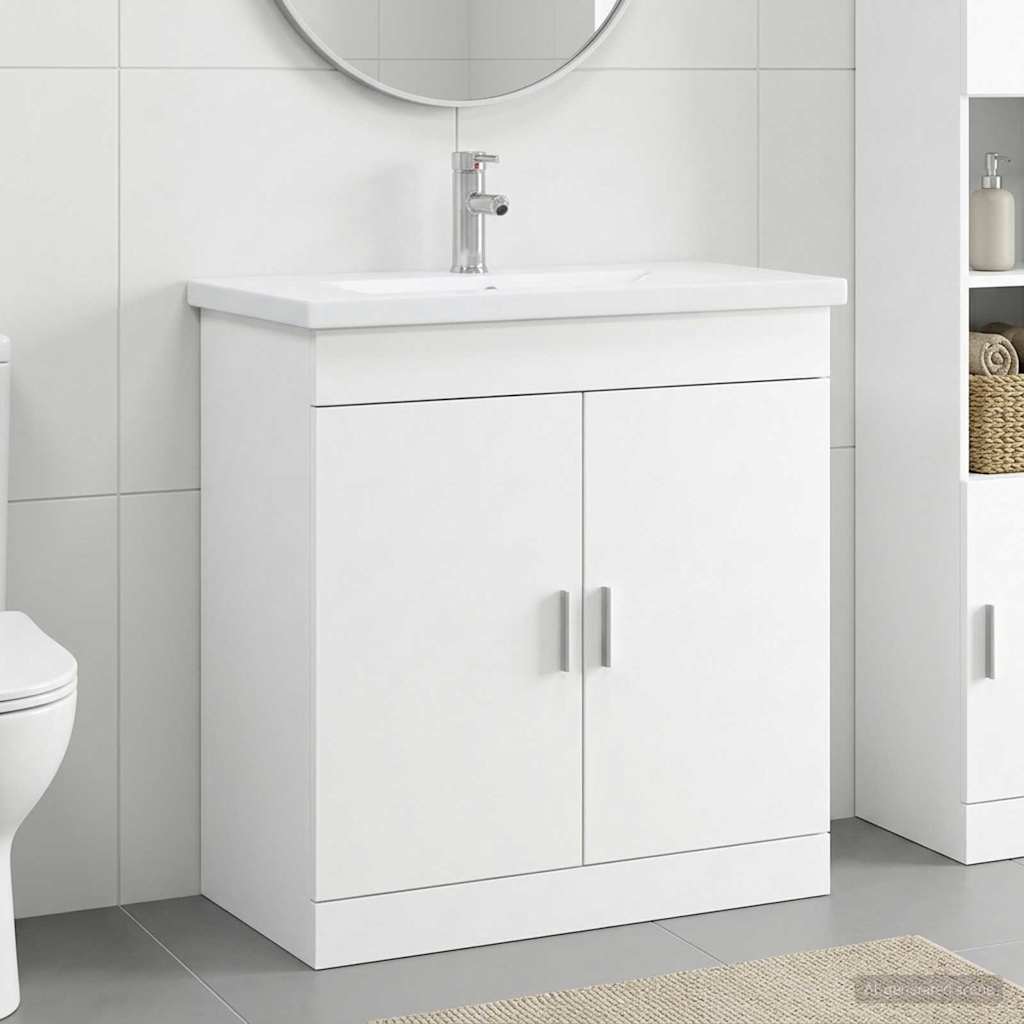 Badezimmermöbel-Set Weiß 81 x 40 x 84,5 cm Holzwerkstoff