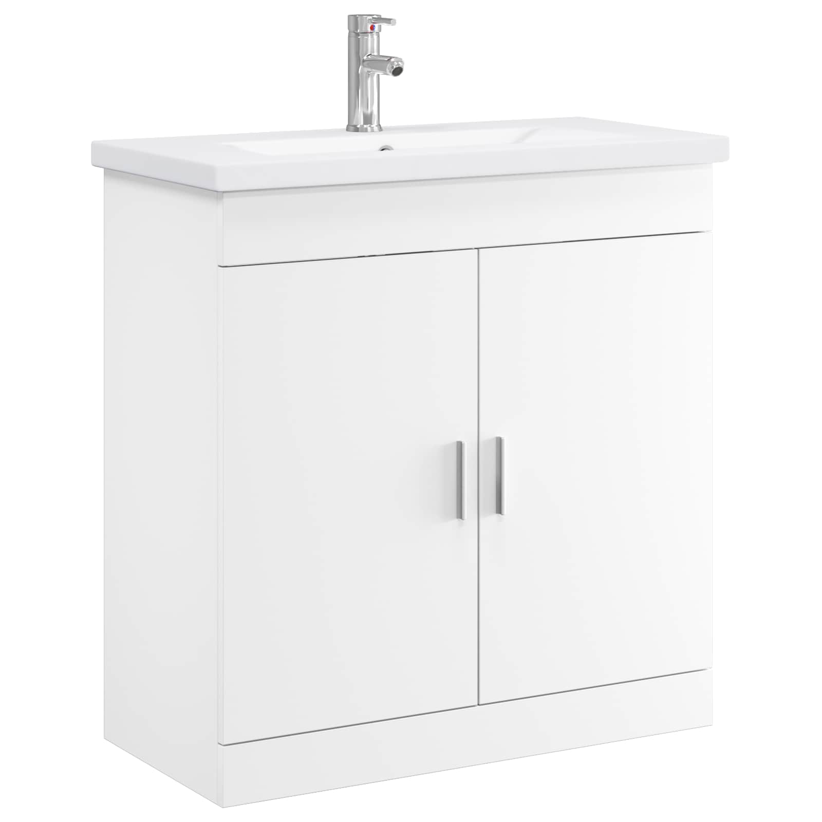 Badezimmermöbel-Set Weiß 81 x 40 x 84,5 cm Holzwerkstoff