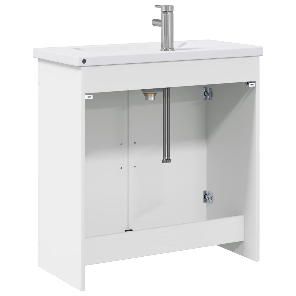 Badezimmermöbel-Set Weiß 81 x 40 x 84,5 cm Holzwerkstoff