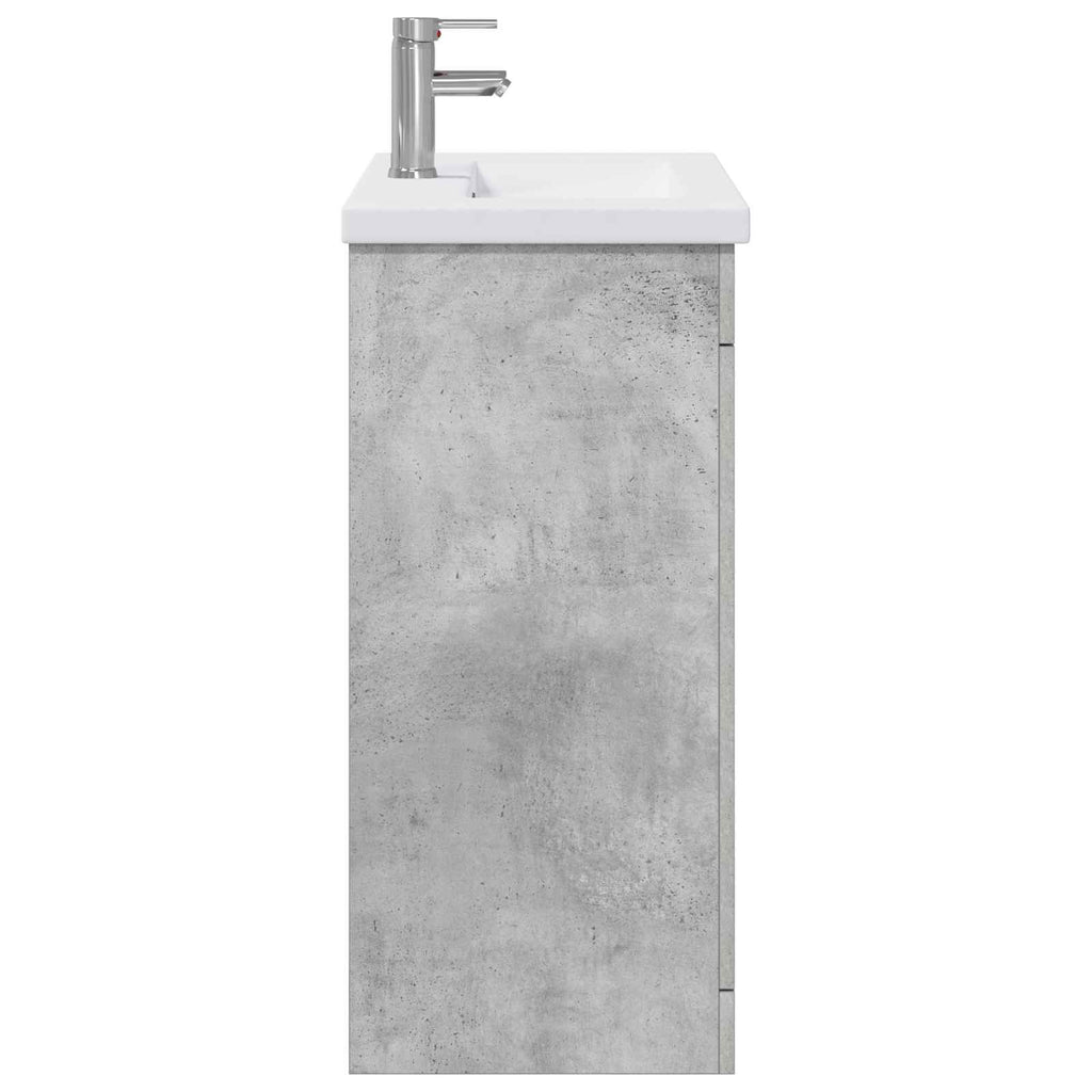 Badezimmermöbel-Set Betongrau 81 x 40 x 84,5 cm Holzwerkstoff
