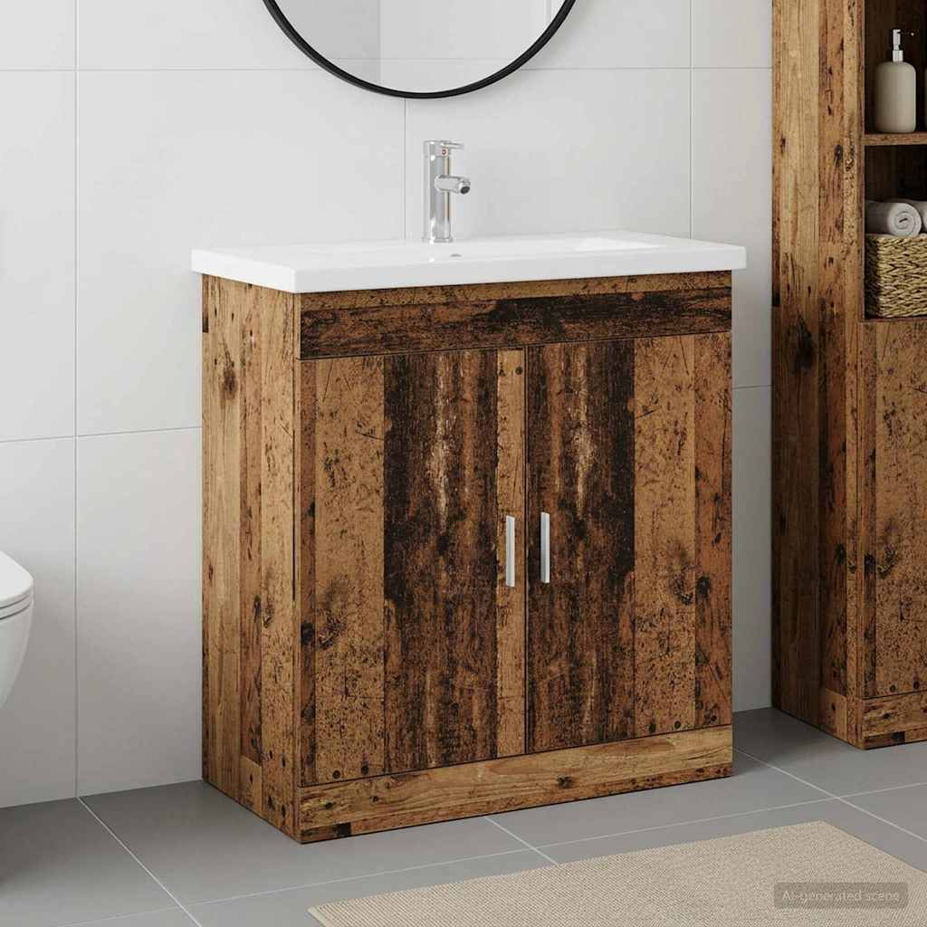 Badezimmermöbel-Set Altholz 81 x 40 x 84,5 cm Holzwerkstoff