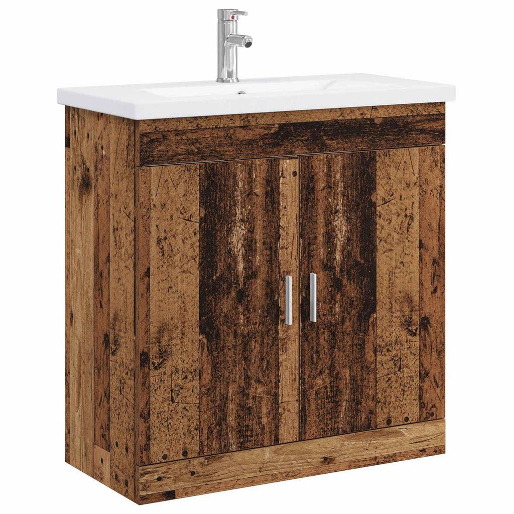Badezimmermöbel-Set Altholz 81 x 40 x 84,5 cm Holzwerkstoff
