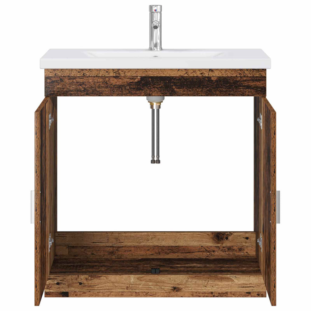 Badezimmermöbel-Set Altholz 81 x 40 x 84,5 cm Holzwerkstoff