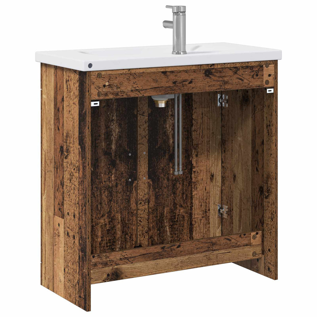 Badezimmermöbel-Set Altholz 81 x 40 x 84,5 cm Holzwerkstoff