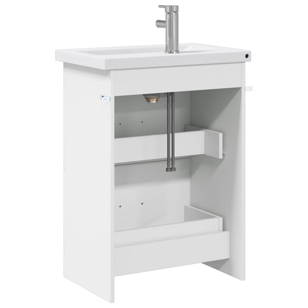 Badezimmermöbel-Set Weiß 61 x 40 x 84,5 cm Holzwerkstoff